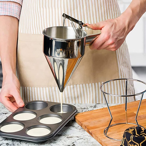 [16085A-2] S.S Batter Dispenser Funnel for Cake & Pancake