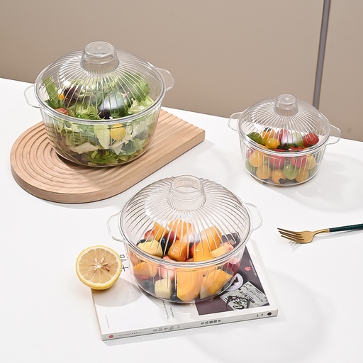 Multi-Size Plastic Bowl Set with Lids