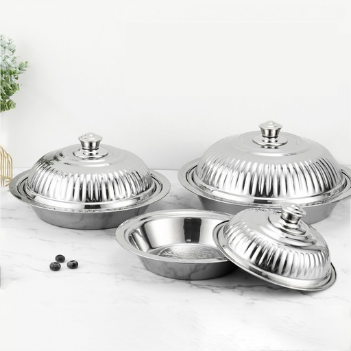 Multi-Size S.S Serving Tray with Lid (30–60 cm)