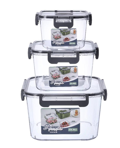 [118-8329-3] 3-Piece Square Food Storage Container Set