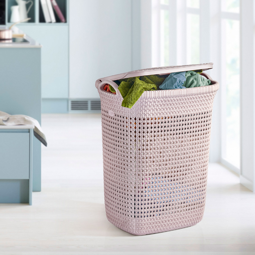 [8065] Knit Design Laundry Hamper-52 L
